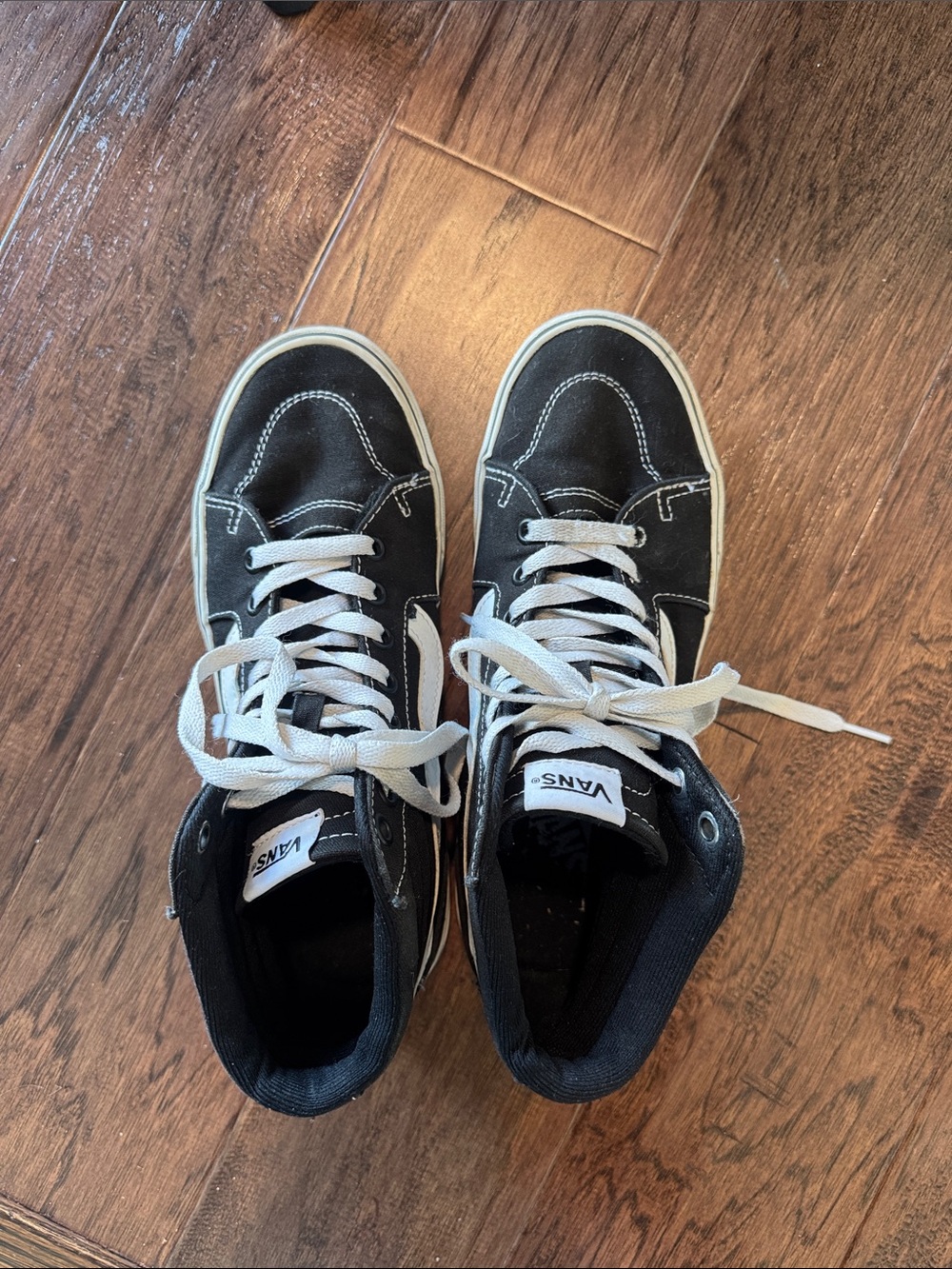 Vans Black and White Sk8-Hi Style High-Tops